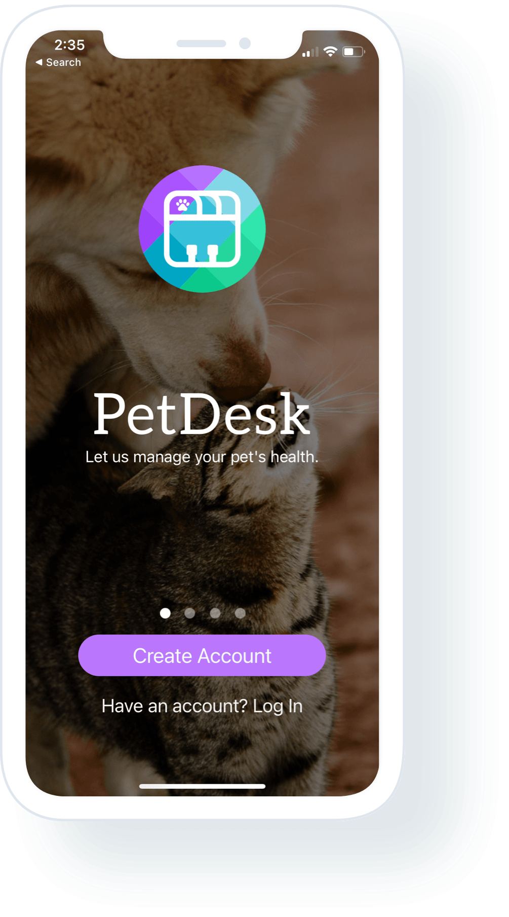 pet desk mobile app picture